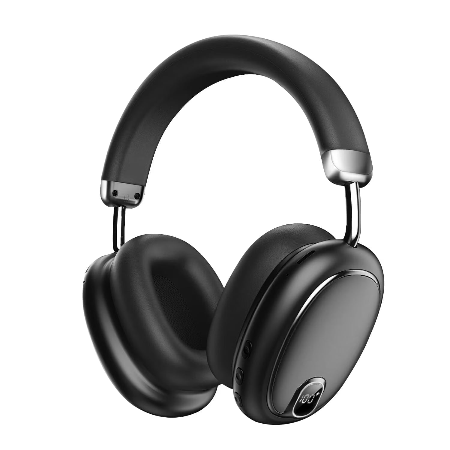 Wireless Headset, 2.4Ghz Bluetooth Headphones 5.4 with ANC Noise Canceling Mic, LED Digital Display Wireless Headphones with Memory Foam, 120+ Hours of Playtime Bluetooth Headset for Pc/Mobile